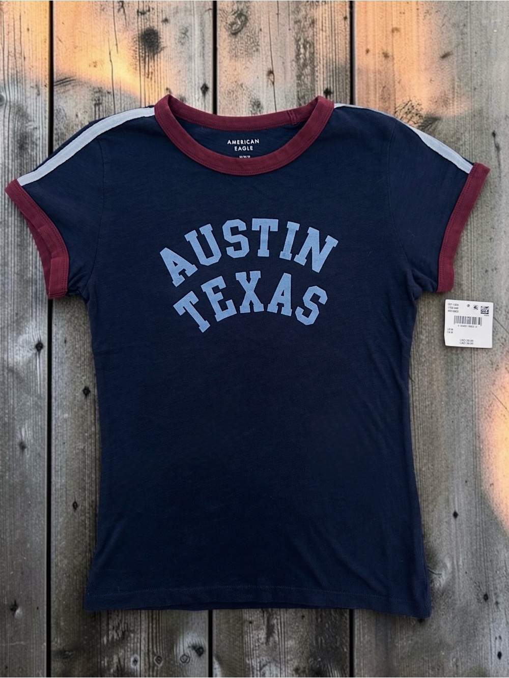 ✨American Eagle✨ Austin TX Retro Ringer Tee✨